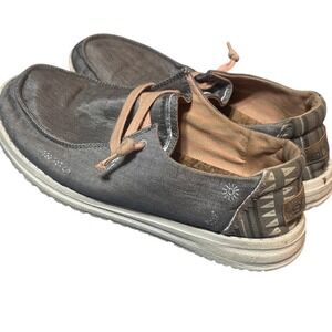 Hey Dude Wendy Boho Grey‎ Canvas Slip On Loafers Shoes 121413238 Womens 7